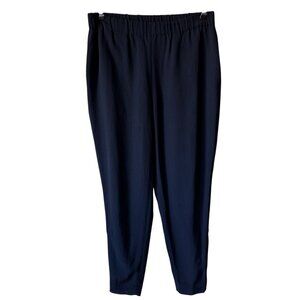 Everlane Sz 2 Pull On Navy Ankle Side Zipper Pockets Comfort Ankle Lightweight